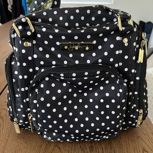Jujube Be Supplied pump bag black white polka dot “duchess” EUC